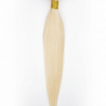 9A Malaysian Straight Human Hair Extension Platinum Blonde