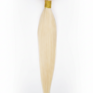 9A Malaysian Straight Human Hair Extension Platinum Blonde