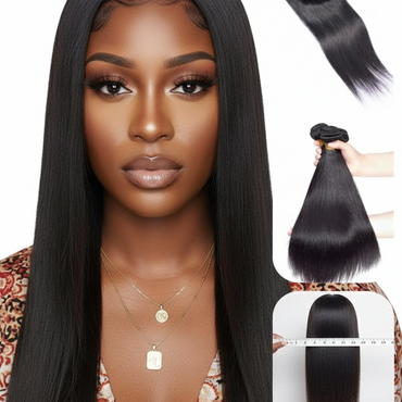 3 Bundle Straight Set w/ Closure