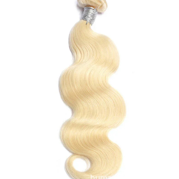 9A Malaysian Body Wave Human Hair Extension Platinum Blonde