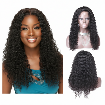 Swiss 8A Malaysian Deep Wave Lace Closure Human Hair Wig
