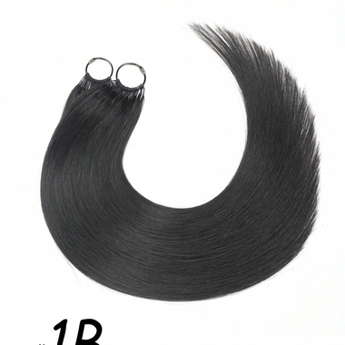 24” Straight Feather Crochet Human Hair Extension Natural - #1B (2pack)