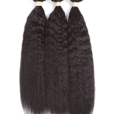 Malaysian Kinky Straight Hair 3 Bundle Pack