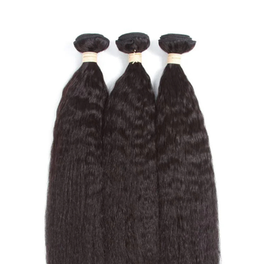 Malaysian Kinky Straight Hair 3 Bundle Pack