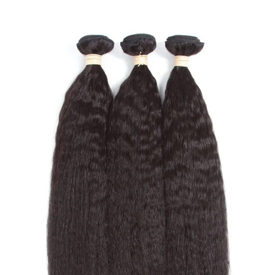 Malaysian Kinky Straight Hair 3 Bundle Pack