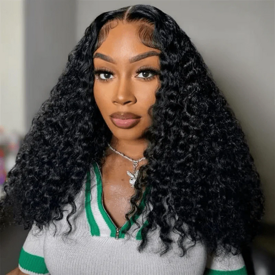 Burmese Curly Wig 13x4 Transparent Lace Front 180% Density Pre-Plucked Virgin Human Hair