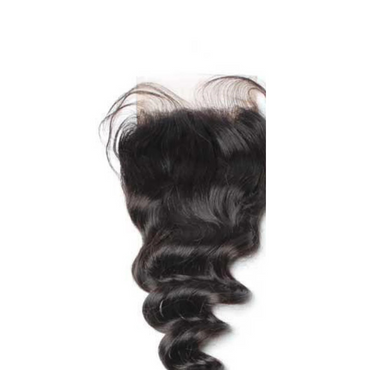 Loose wave Human Hair Lace Closure 4x4