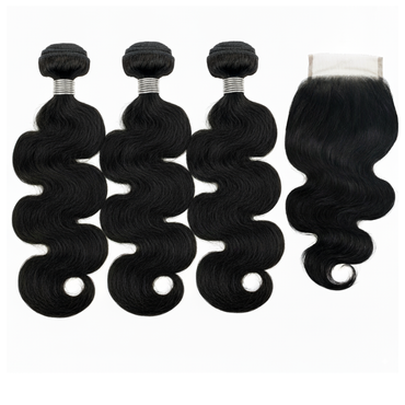 3 Bundle Malaysian Body Wave Set w/ Closure