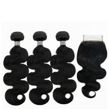 3 Bundle Malaysian Body Wave Set w/ Closure