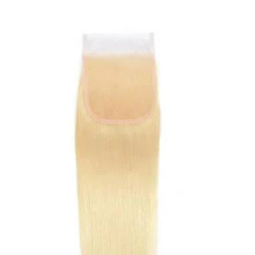 Straight Human Hair Lace Closure Color 613 4x4